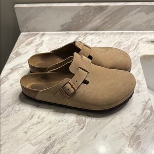 Birkenstock Boston soft footbed oiled leather tobacco brown size 40 size 9-9.5